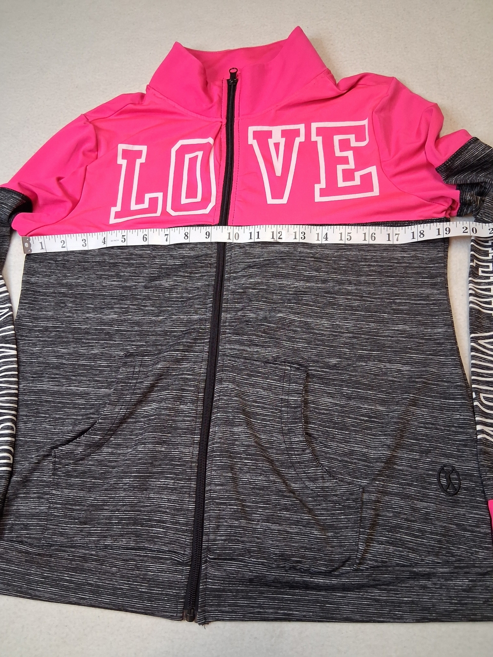 Girls' Pink & Gray LOVE Zip-Up Hoodie - Picture 6 of 6